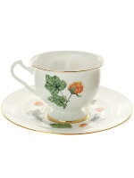 Чашка с блюдцем чайная форма Айседора рисунок Морошка ИФЗ